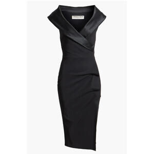 NEW, Chiara Boni La Petite Robe Fiynorc Cocktail Dress Black Sz 52 #MD1133